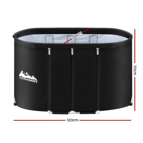 Weisshorn Portable Ice Bath Tub 120x70X70CM Inflatable Cold Water Folding Bathtub Spa Massage - Image 3
