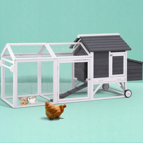 i.Pet Chicken Coop Rabbit Hutch Extra Large Wooden Run Bunny Cage House Outdoor - Image 7