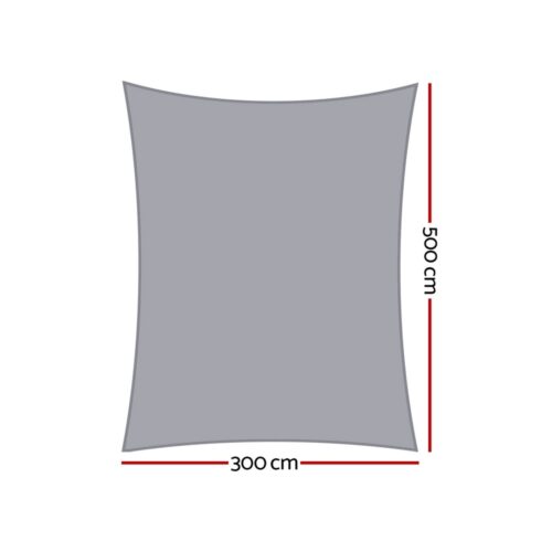 Instahut Waterproof Shade Sail Shade cloth 220GSM Canopy 3x5m - Image 2