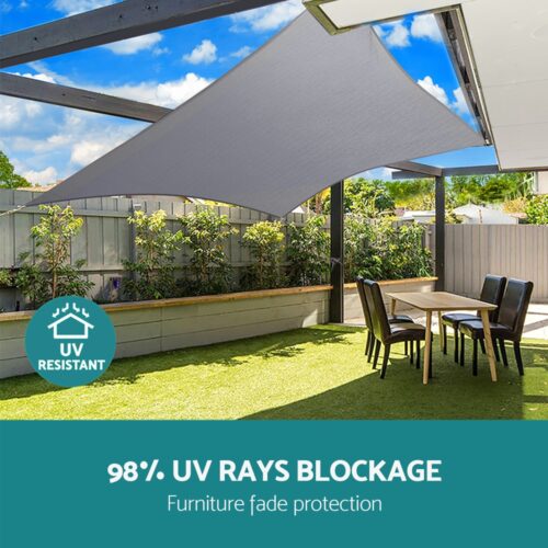 Instahut Waterproof Shade Sail Shade cloth 220GSM Canopy 3x5m - Image 5