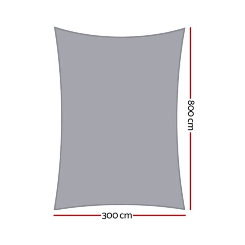 Instahut Waterproof Shade Sail Shade Cloth Canopy 220GSM 3x8m - Image 2