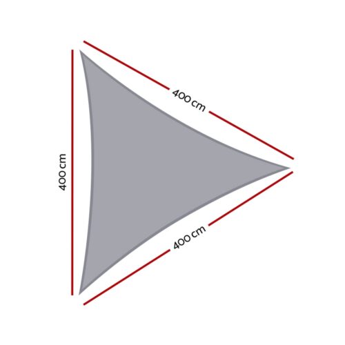Instahut Waterproof Shade Sail Shade cloth Triangle Canopy 220GSM 4x4x4m - Image 2