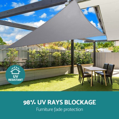 Instahut Waterproof Shade Sail Shade cloth Triangle Canopy 220GSM 4x4x4m - Image 5