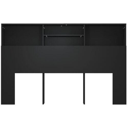 Headboard Cabinet Black 160cm - Image 6