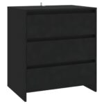 Sideboard Black 70x41x75cm Engineered Wood