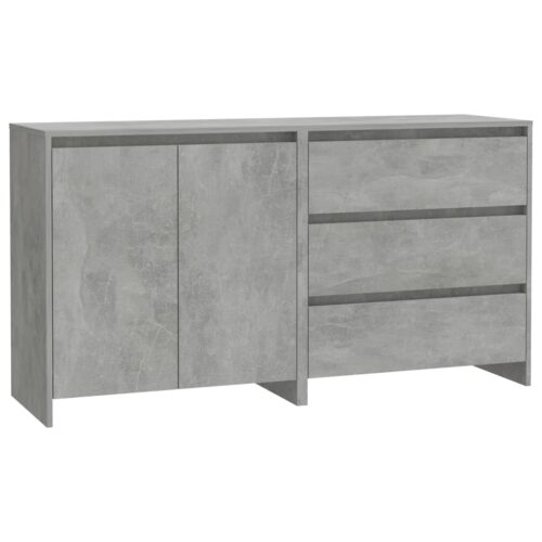 2-Piece Sideboard Concrete Grey Engineered Wood