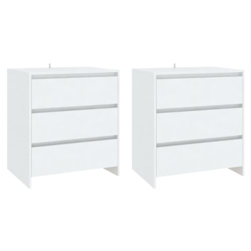 3-Piece Sideboard White Engineered Wood - Image 3