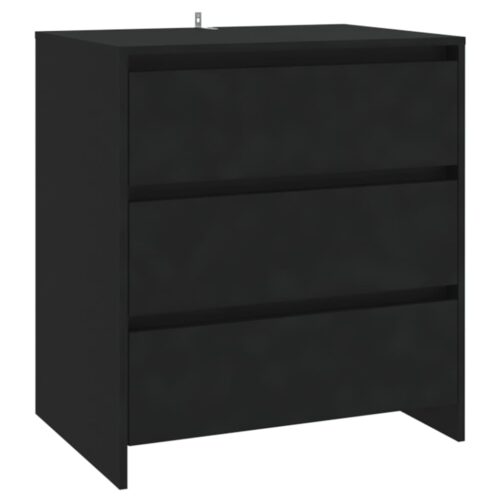 3-Piece Sideboard Black Engineered Wood - Image 4