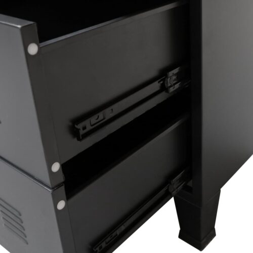 Chest of Drawers Metal Industrial Style 78x40x93cm Black - Image 6