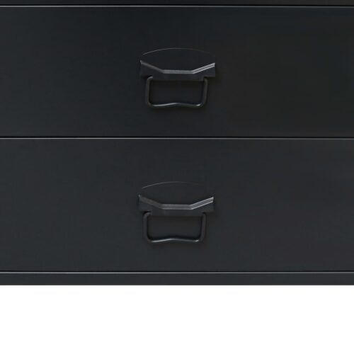 Chest of Drawers Metal Industrial Style 78x40x93cm Black - Image 7