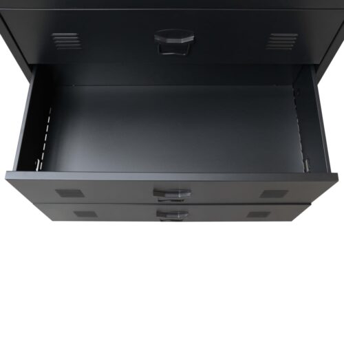 Chest of Drawers Metal Industrial Style 78x40x93cm Black - Image 8