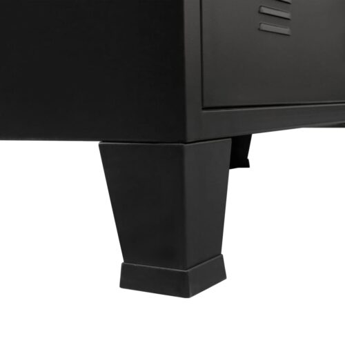 Chest of Drawers Metal Industrial Style 78x40x93cm Black - Image 9