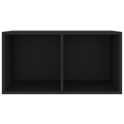Vinyl Storage Box Black 71x34x36cm Engineered Wood - Image 3