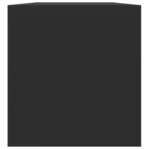 Vinyl Storage Box Black 71x34x36cm Engineered Wood - Image 4