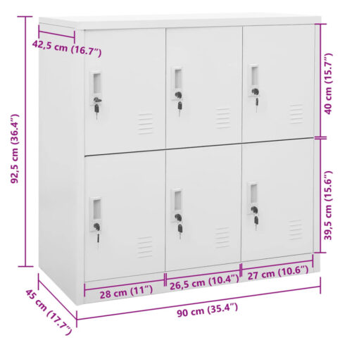 Industrial Steel Locker Cabinet Gym School Office Metal Storage Rack Cupboard - Image 8
