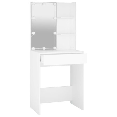 Dressing Table with LED White 60x40x140cm - Image 4