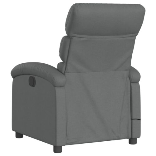 Massage Recliner Chair Dark Grey Fabric - Image 6