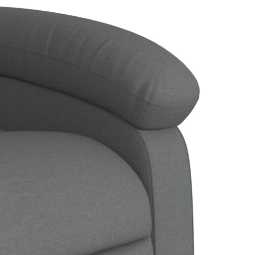 Massage Recliner Chair Dark Grey Fabric - Image 9