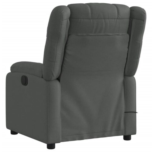Massage Recliner Chair Dark Grey Fabric - Image 4