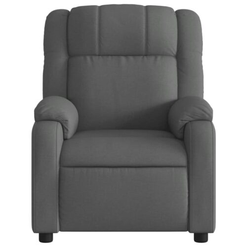 Massage Recliner Chair Dark Grey Fabric - Image 7