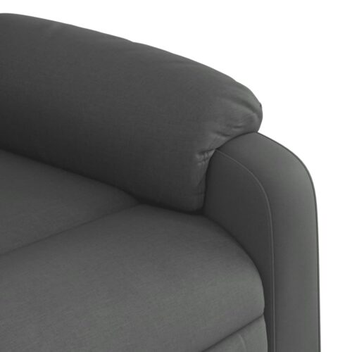 Massage Recliner Chair Dark Grey Fabric - Image 9