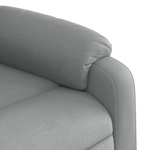Massage Recliner Chair Light Grey Fabric - Image 9