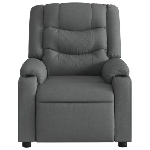 Massage Recliner Chair Dark Grey Fabric - Image 7
