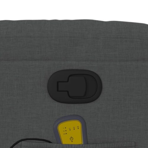 Massage Recliner Chair Dark Grey Fabric - Image 10