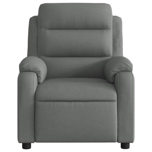 Massage Recliner Chair Dark Grey Fabric - Image 7