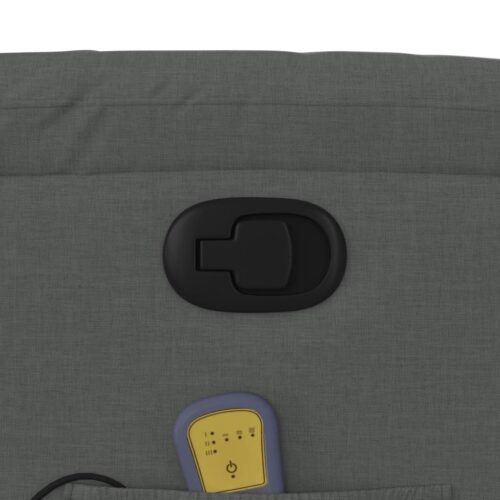 Massage Recliner Chair Dark Grey Fabric - Image 10