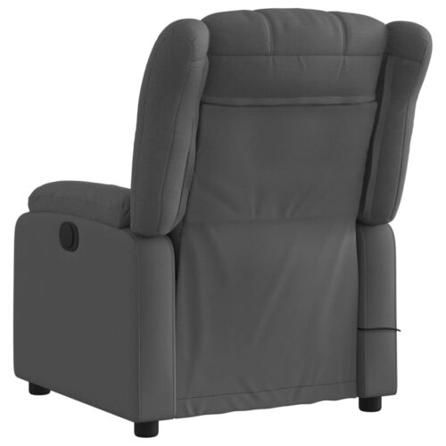 Massage Recliner Chair Dark Grey Fabric - Image 4