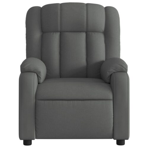 Massage Recliner Chair Dark Grey Fabric - Image 7