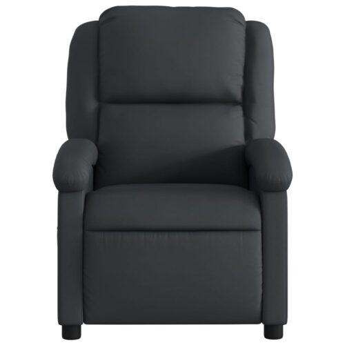 Recliner Chair Black Real Leather - Image 6