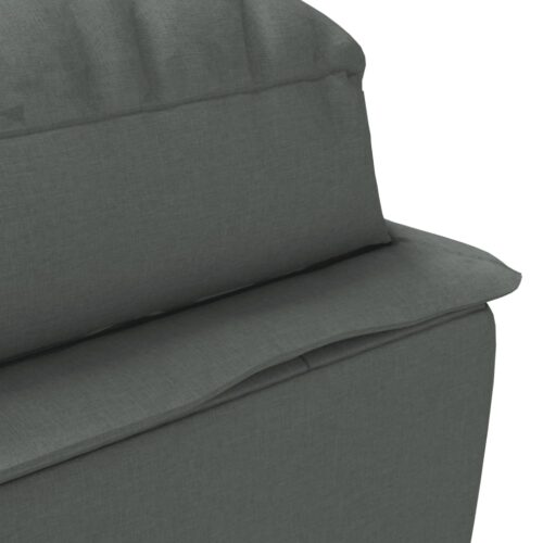 Massage Chaise Lounge with Cushions Dark Grey Fabric - Image 8