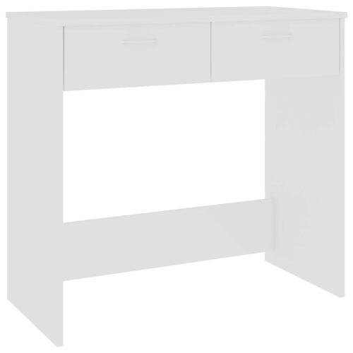 Desk White 80x40x75cm Engineered Wood