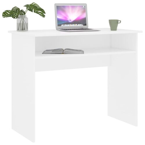 Desk White 90x50x74cm Engineered Wood - Image 3