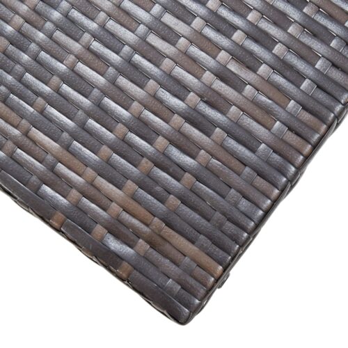Folding Stool Poly Rattan Brown - Image 5