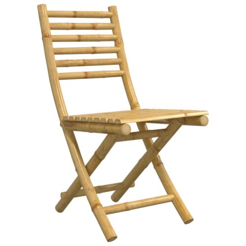 3-Piece Bistro Set Bamboo Outdoor Garden Patio Dining Lounge Furniture - Image 7