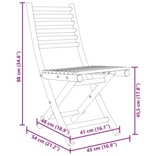3-Piece Bistro Set Bamboo Outdoor Garden Patio Dining Lounge Furniture - Image 10