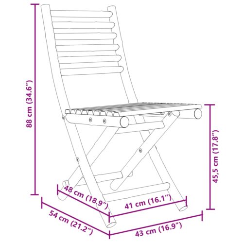 3-Piece Bistro Set Bamboo Outdoor Garden Patio Dining Lounge Furniture - Image 10