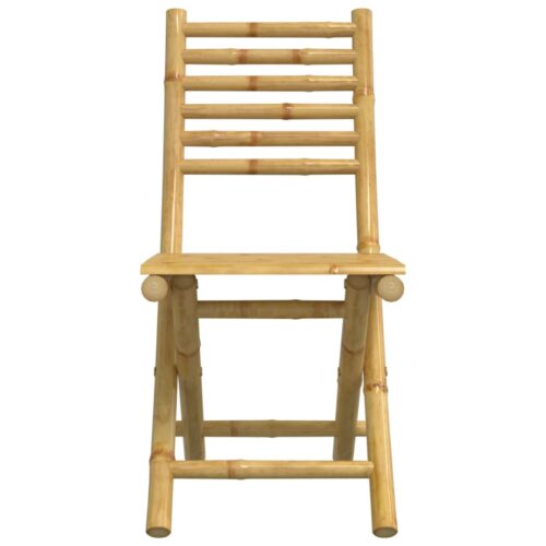 3-Piece Bistro Set Bamboo Outdoor Garden Patio Dining Lounge Furniture - Image 8