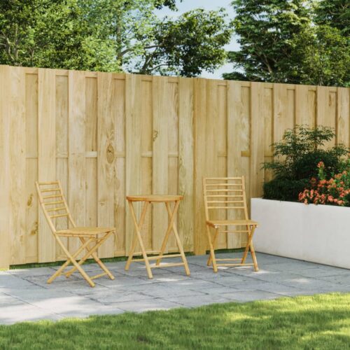 3-Piece Bistro Set Bamboo Outdoor Garden Patio Dining Lounge Furniture - Image 3