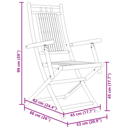 3-Piece Bistro Set Bamboo Outdoor Garden Patio Dining Lounge Furniture - Image 10
