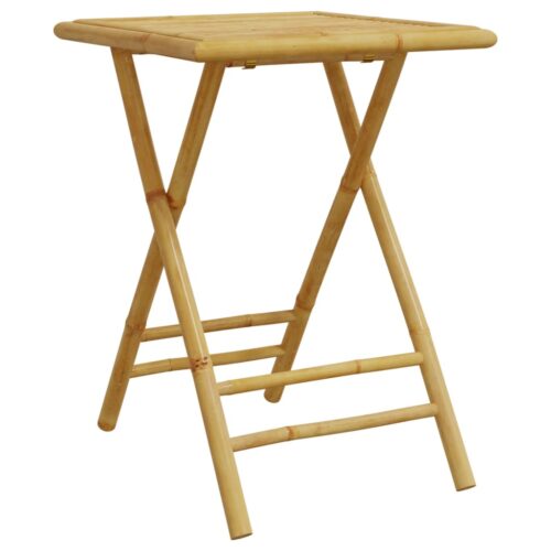 3-Piece Bistro Set Bamboo Outdoor Garden Patio Dining Lounge Furniture - Image 5