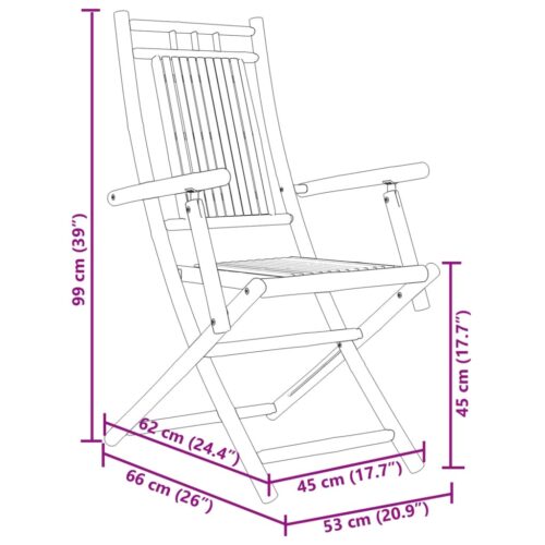 3-Piece Bistro Set Bamboo Outdoor Garden Patio Dining Lounge Furniture - Image 10