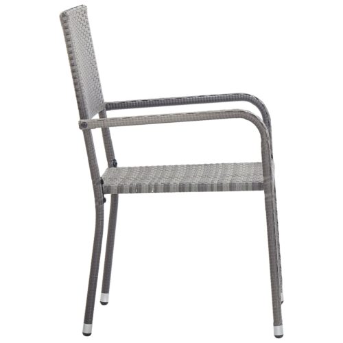 5-Piece Outdoor Dining Set Garden Patio Wicker Rattan Steel Chairs Table Setting - Image 6