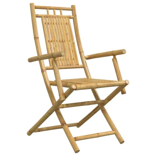 3-Piece Bistro Set Bamboo Outdoor Garden Patio Dining Lounge Furniture - Image 7