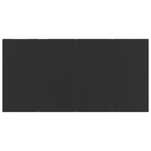 5-Piece Garden Dining Set Black Poly Rattan Wicker Outdoor Patio Furniture Steel - Image 9