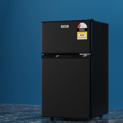 Devanti 80L Bar Fridge Mini Freezer Refrigerator Black - Image 7