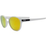 Ex Display Oakley Custom Latch Matte White Fire Iridium Mens Unisex Sunglasses